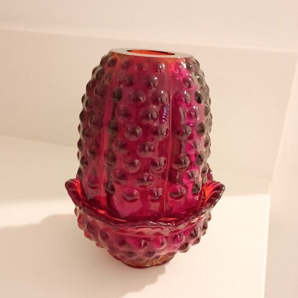 Vintage Other - Vintage 1974 red hobnail fairy lamp light